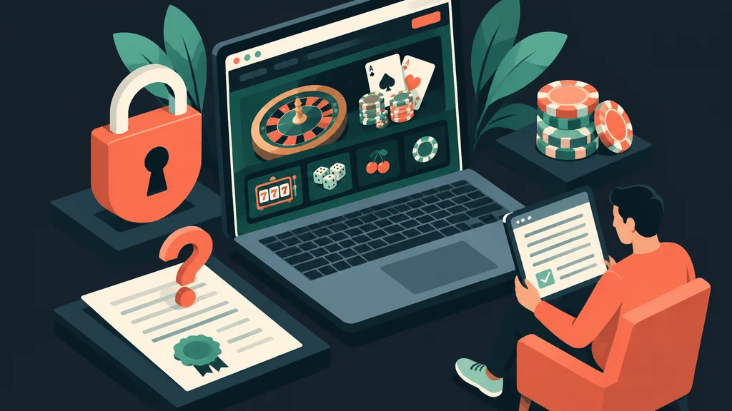 Isometric scene of licence checking and terms reading
