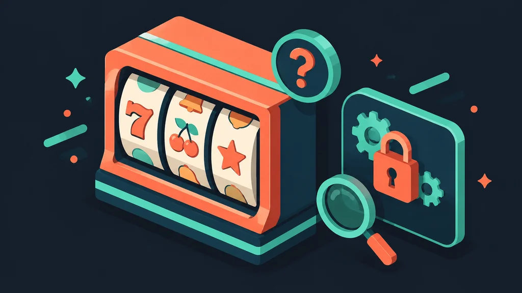 Isometric slots with info panel and hidden provider gears