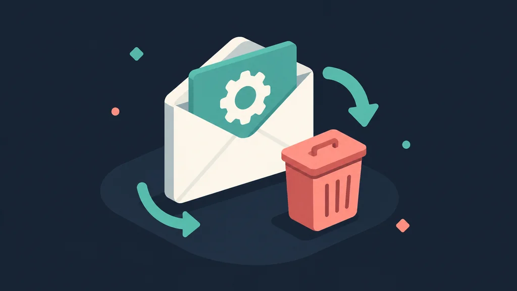 Isometric envelope and gear with deletion arrows