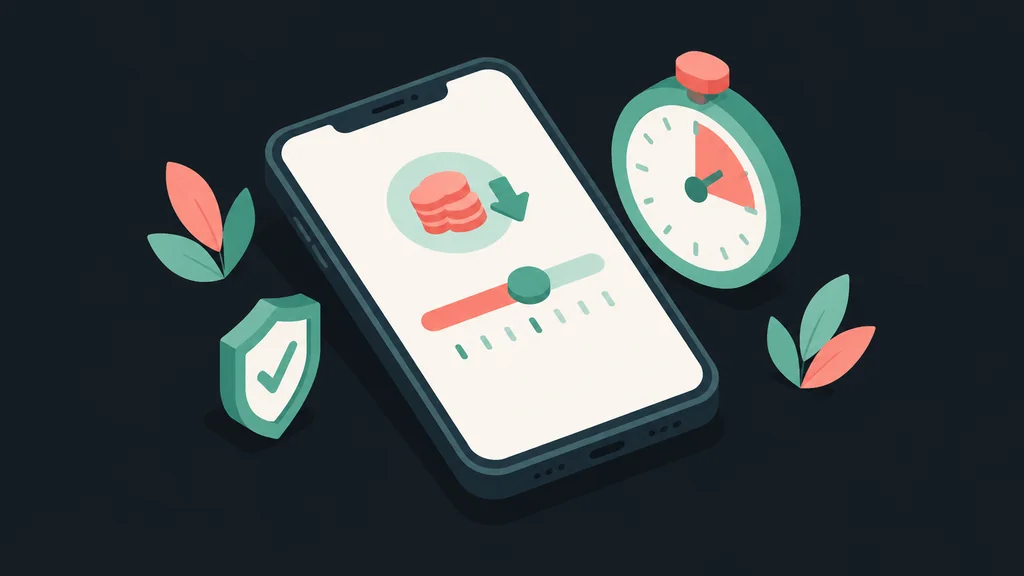 Phone with deposit limit slider and timer